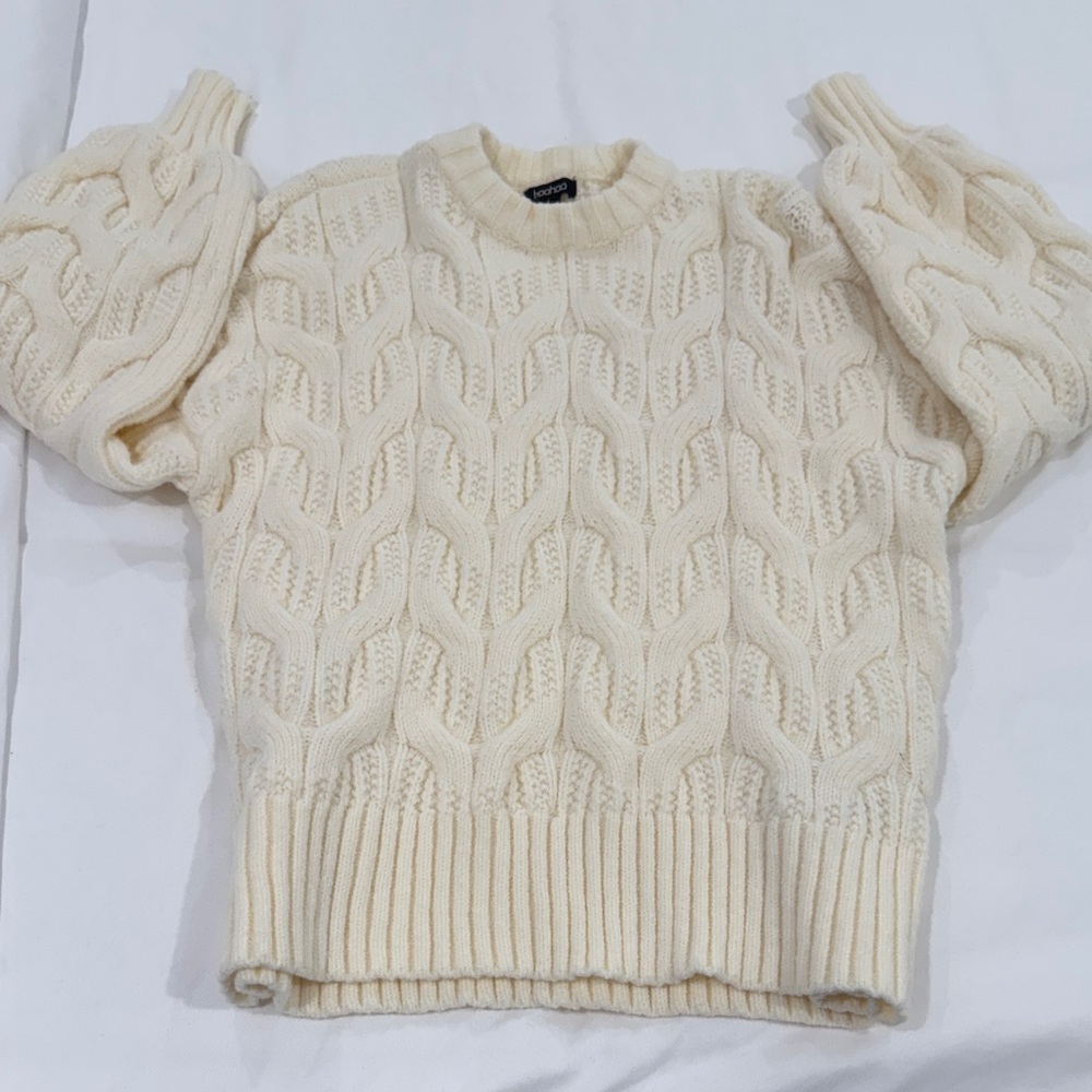 Cozy Cream Cable Knit Sweater